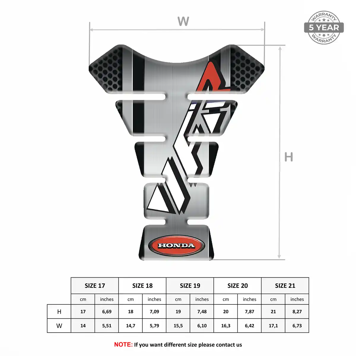 Honda Gel Tank Pad Sleek Style