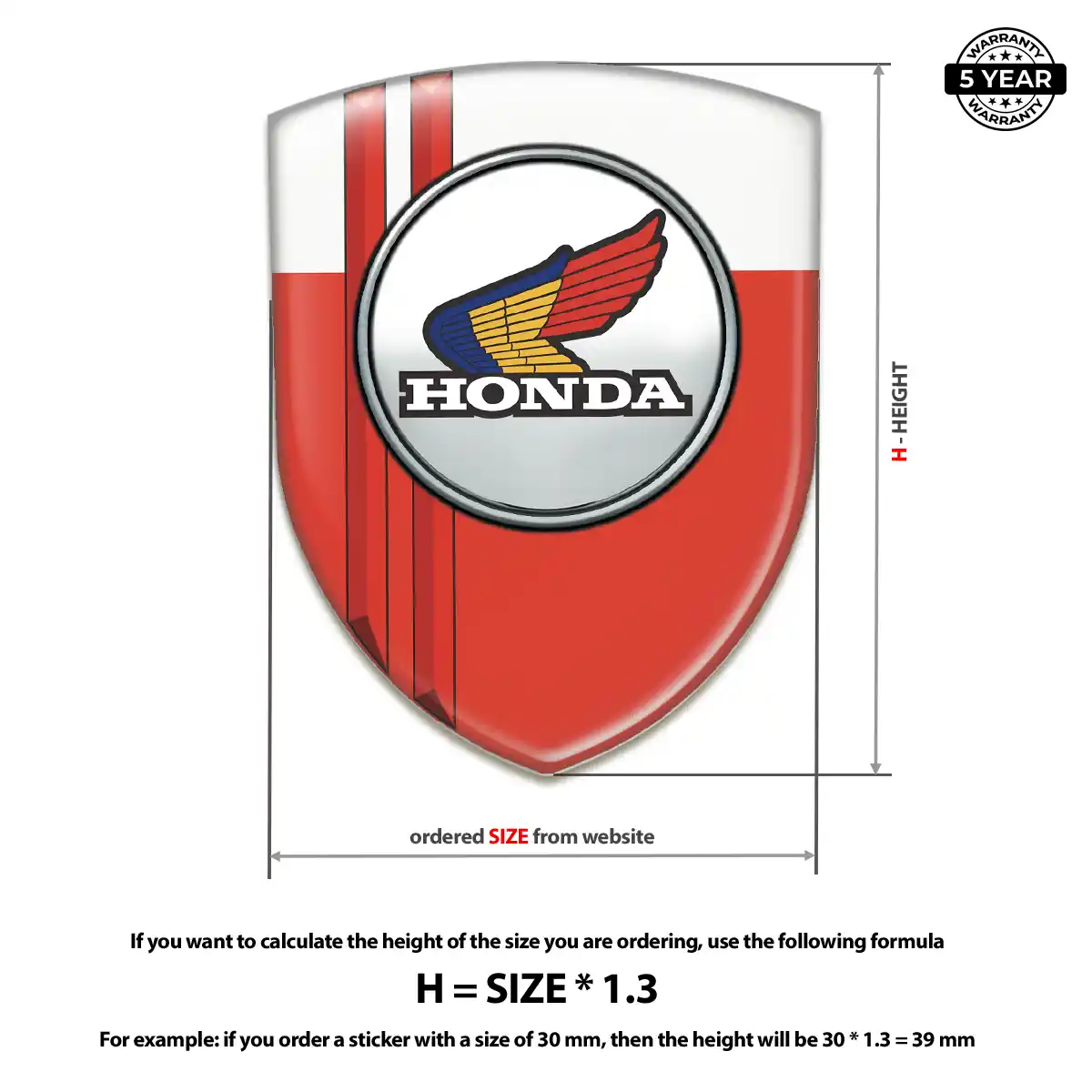 Honda Logo Badge Elite Finish
