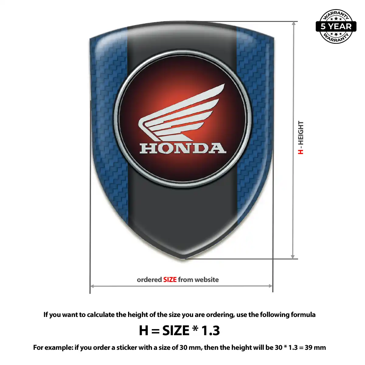 Honda Logo Badge Exterior Luxe