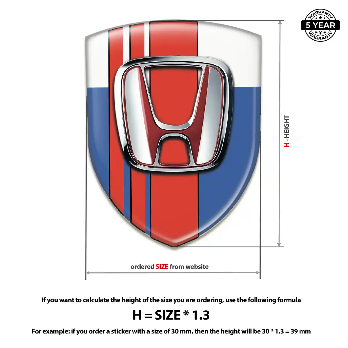 Honda Logo Badge Interior Elegance