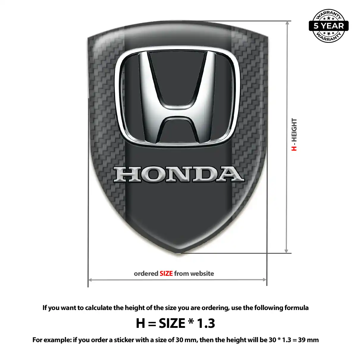 Honda Logo Badge Noble Edition
