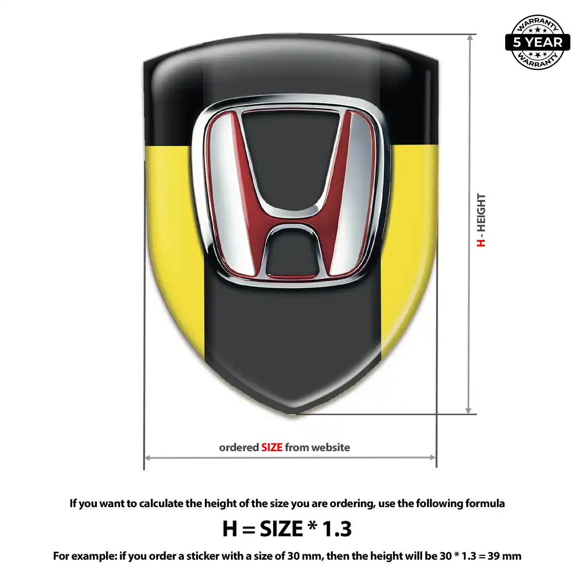Honda Logo Badge Opulent Line