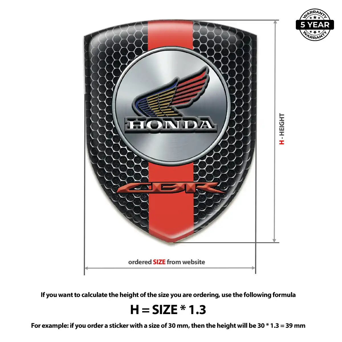 Honda Logo Badge Outer Style