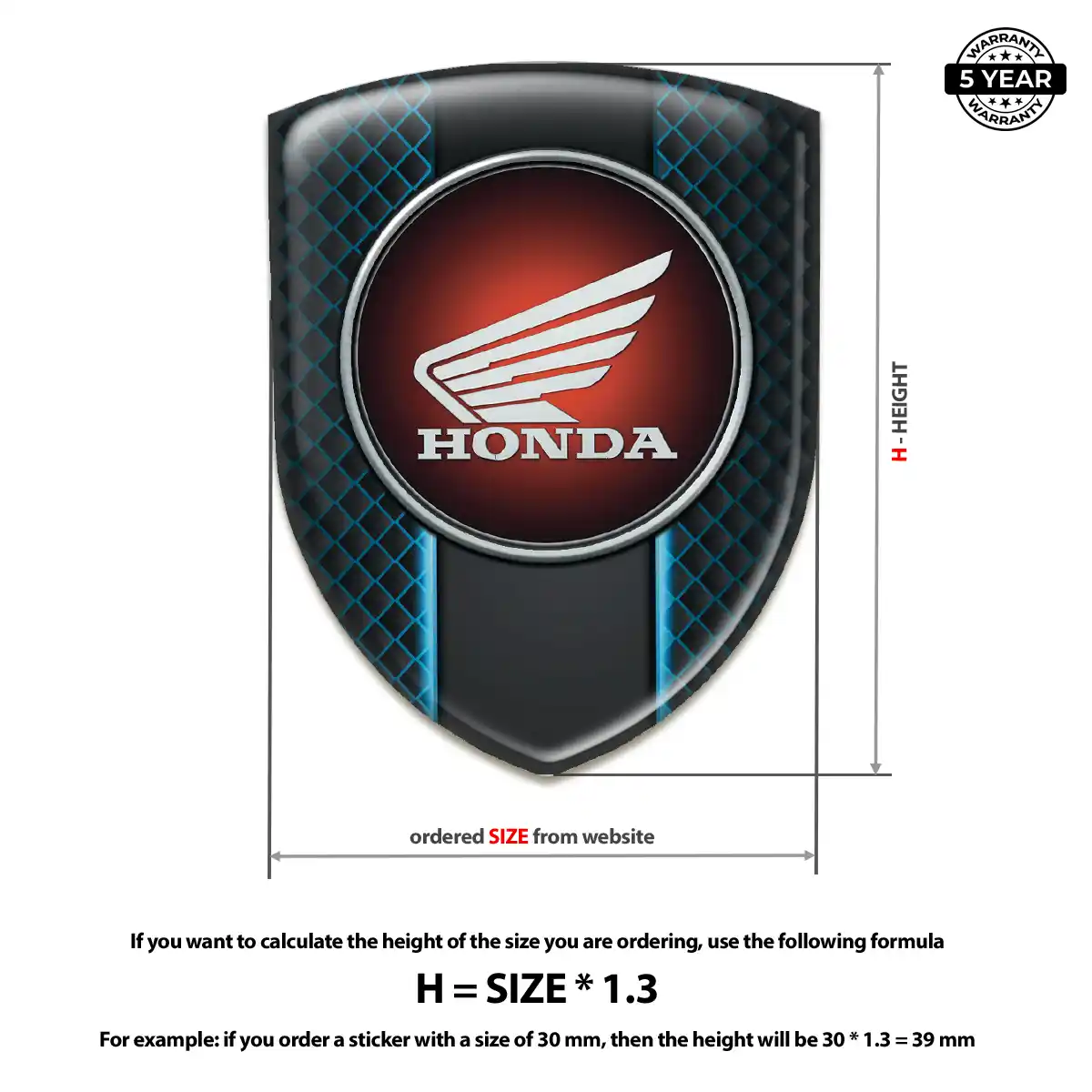 Honda Logo Badge Prestige Line