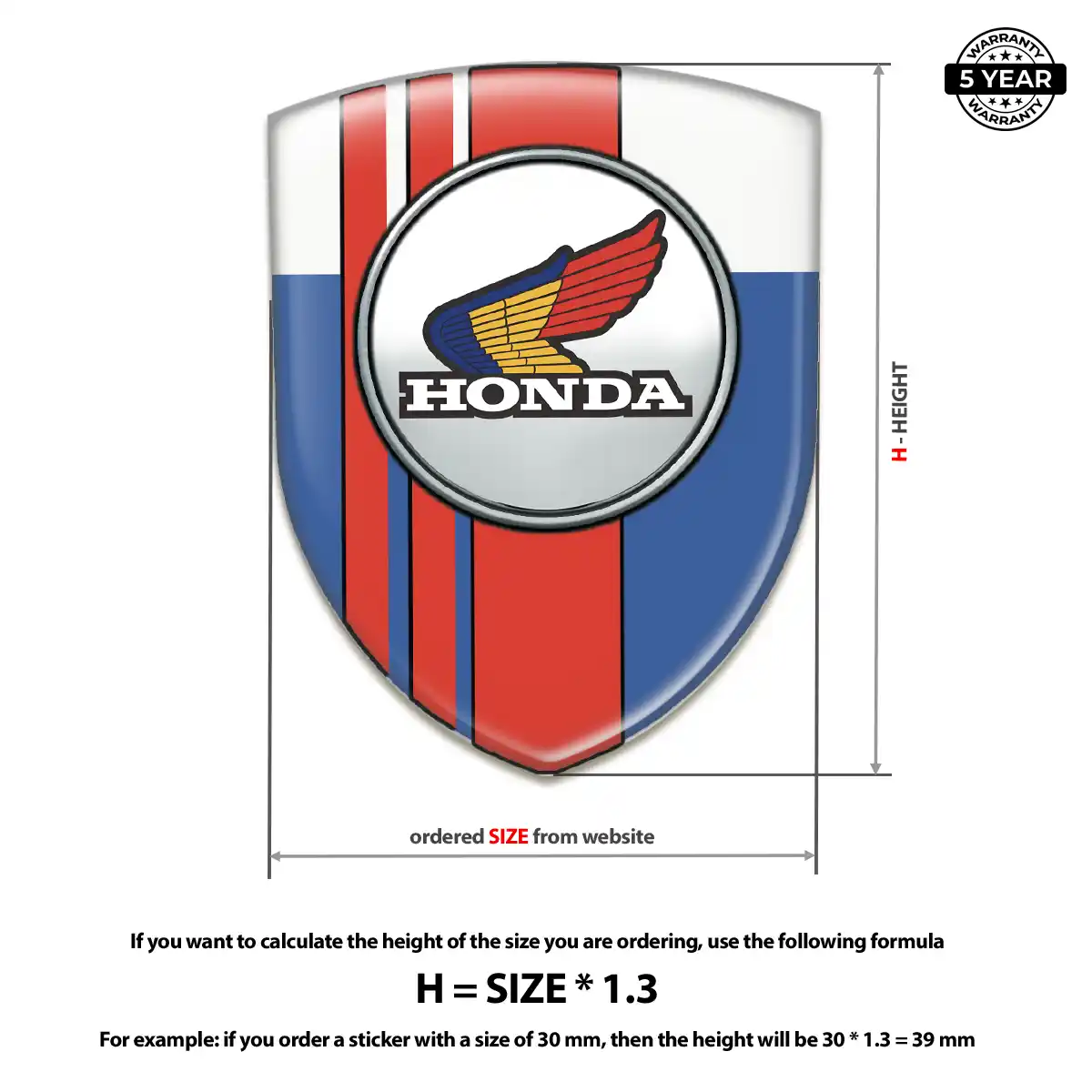 Honda Logo Badge Resin Elite