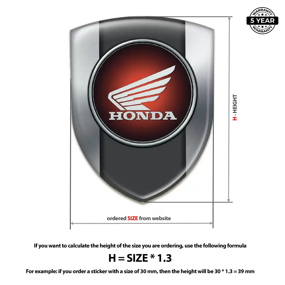 Honda Logo Badge Resin Luxe