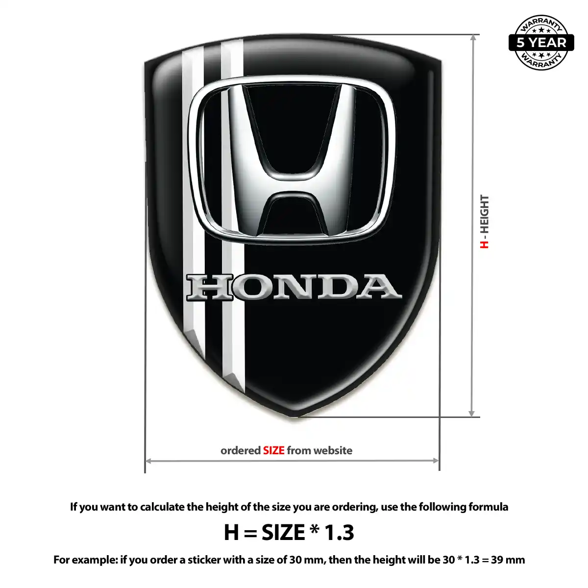 Honda Logo Badge Signature Grade