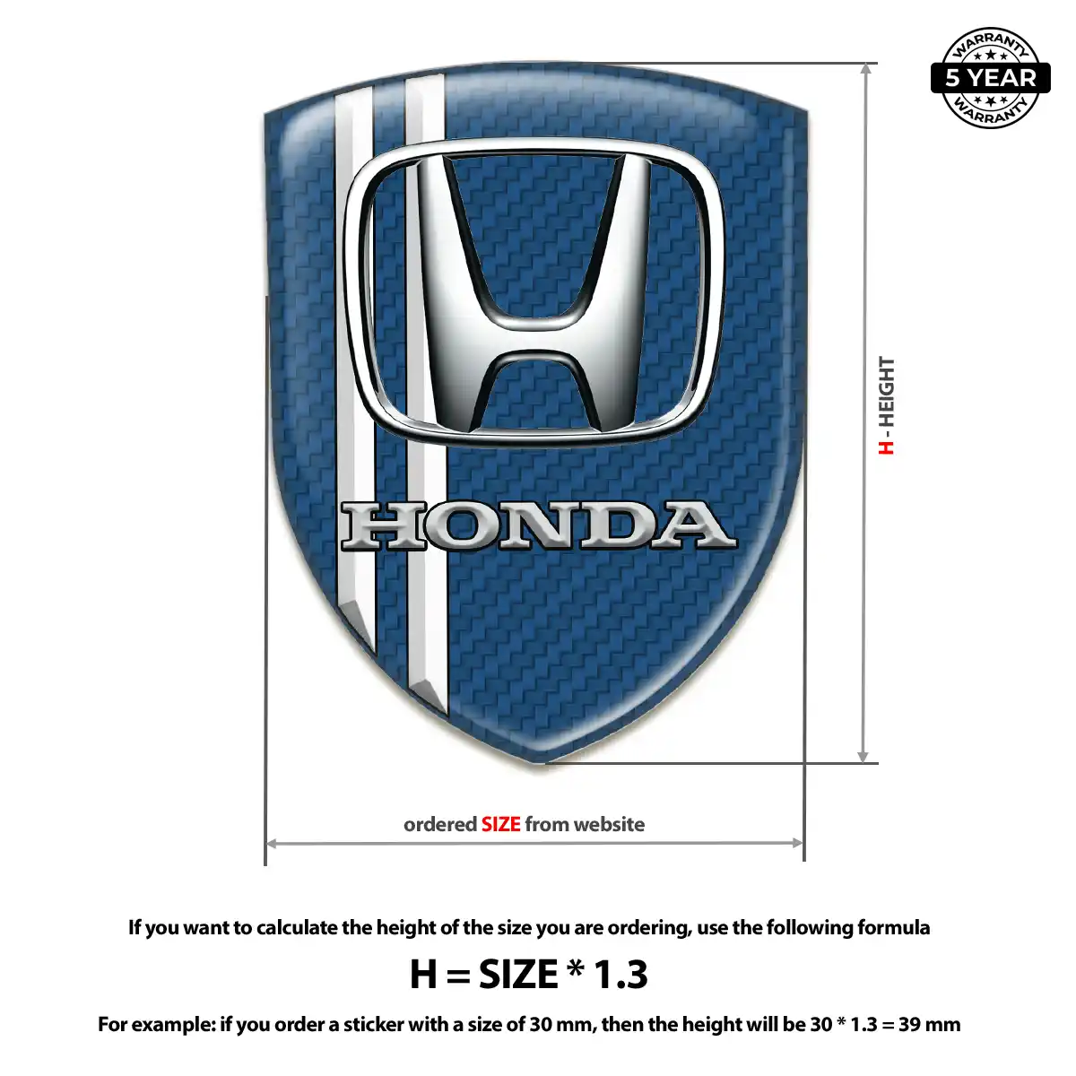 Honda Logo Badge Sleek Style