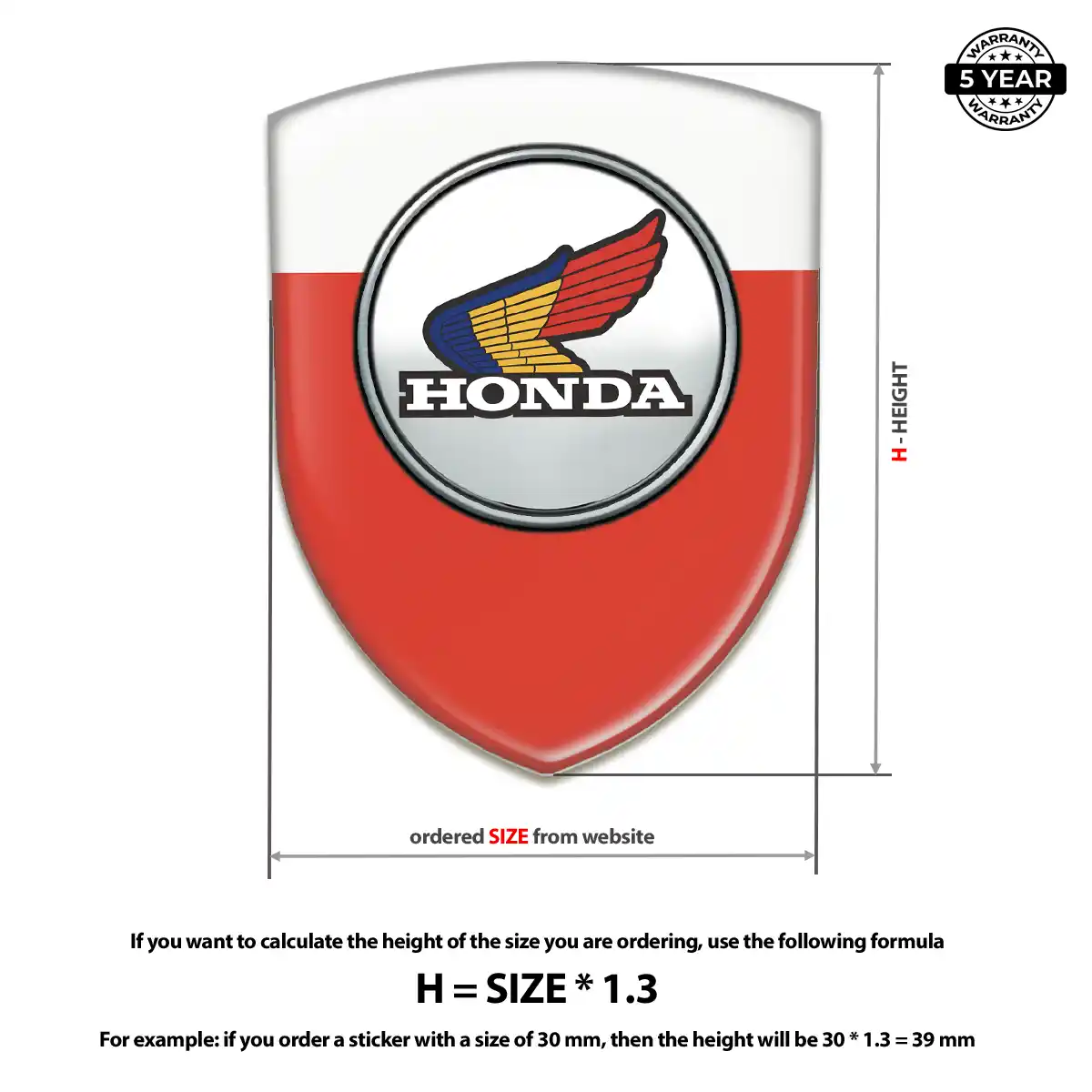 Honda Logo Emblem Elite Finish