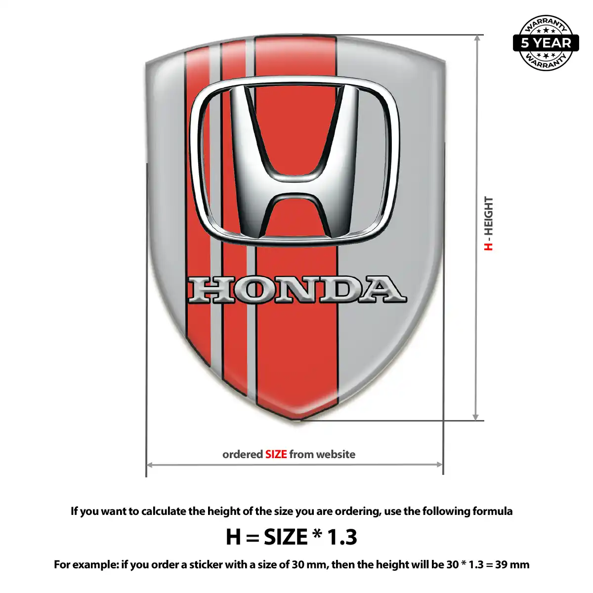 Honda Logo Emblem Exterior Luxe