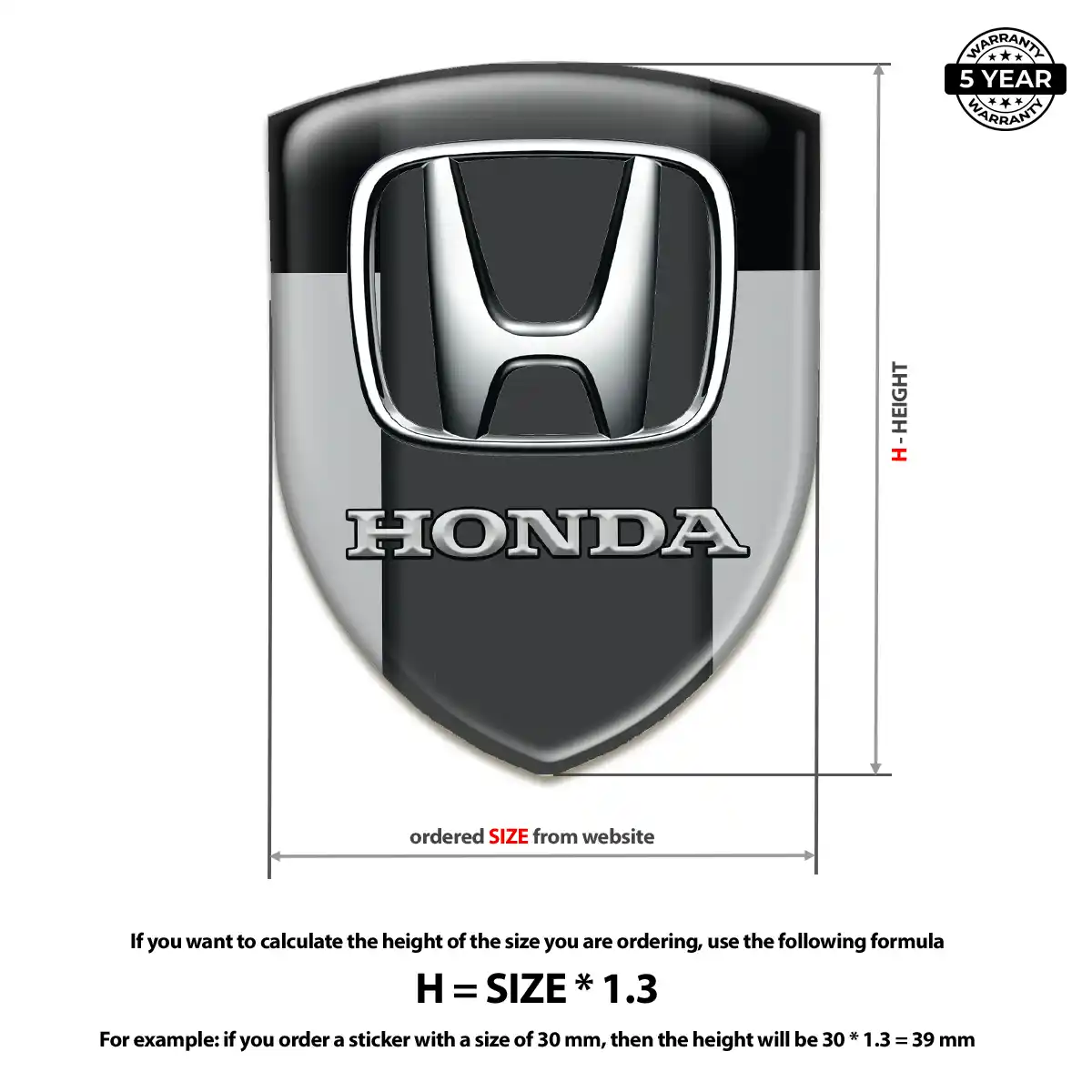 Honda Logo Emblem Opulent Line