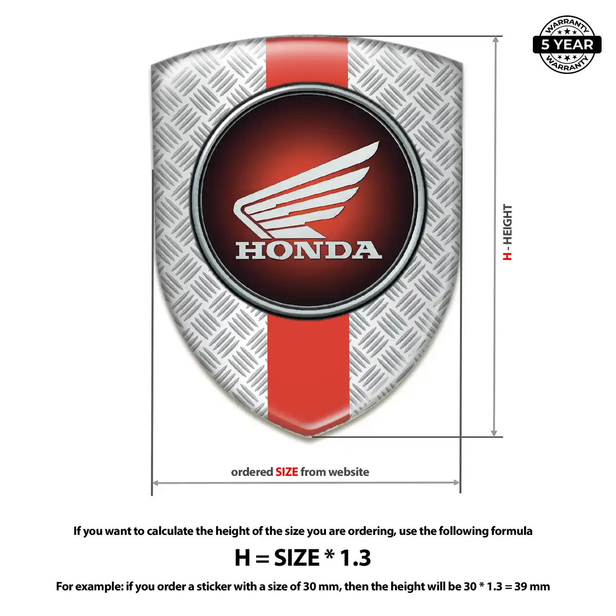 Honda Logo Emblem Outer Style