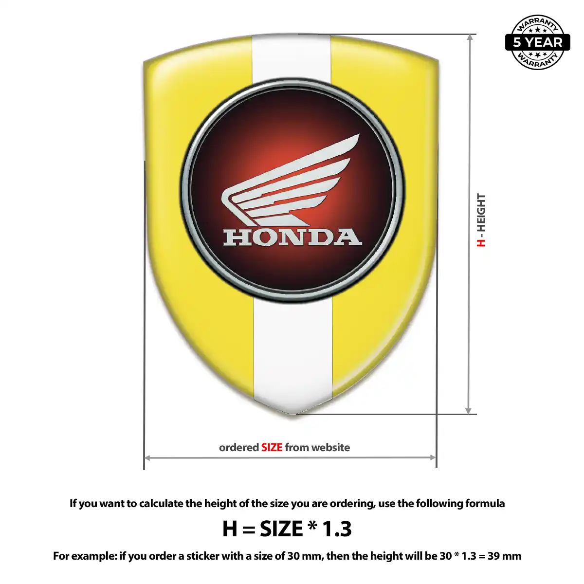 Honda Logo Emblem Resin Luxe