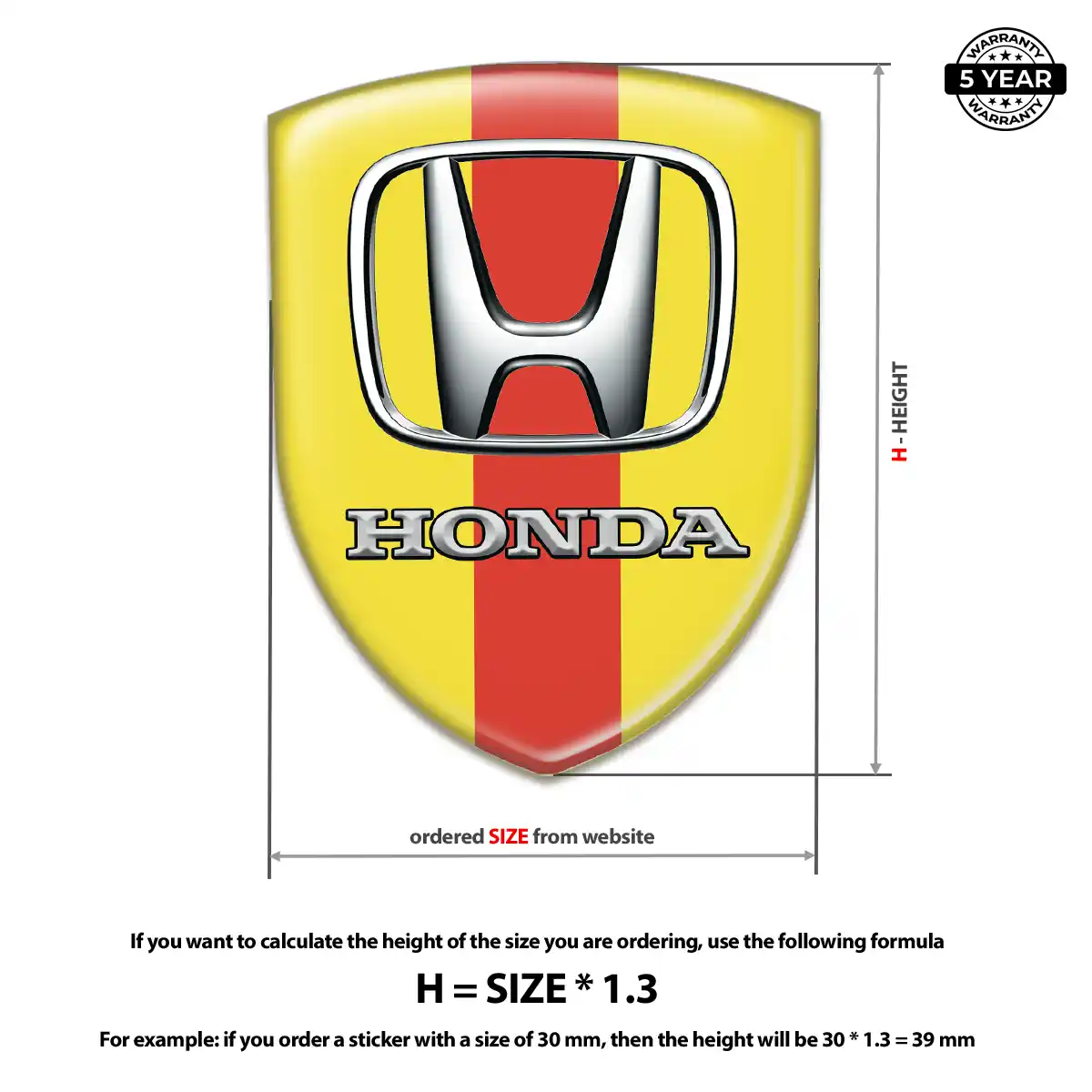 Honda Logo Emblem Signature Grade