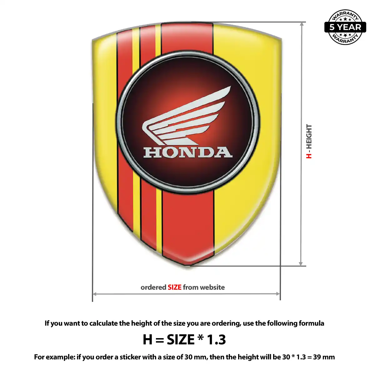 Honda Logo Sticker Cabin Style