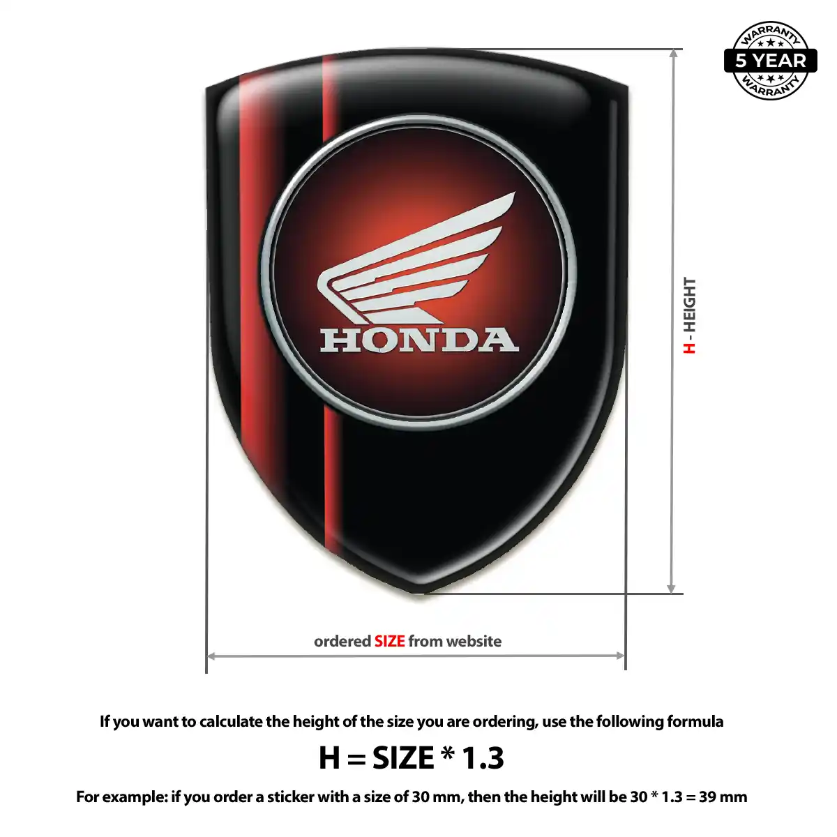 Honda Logo Sticker Deluxe Edition
