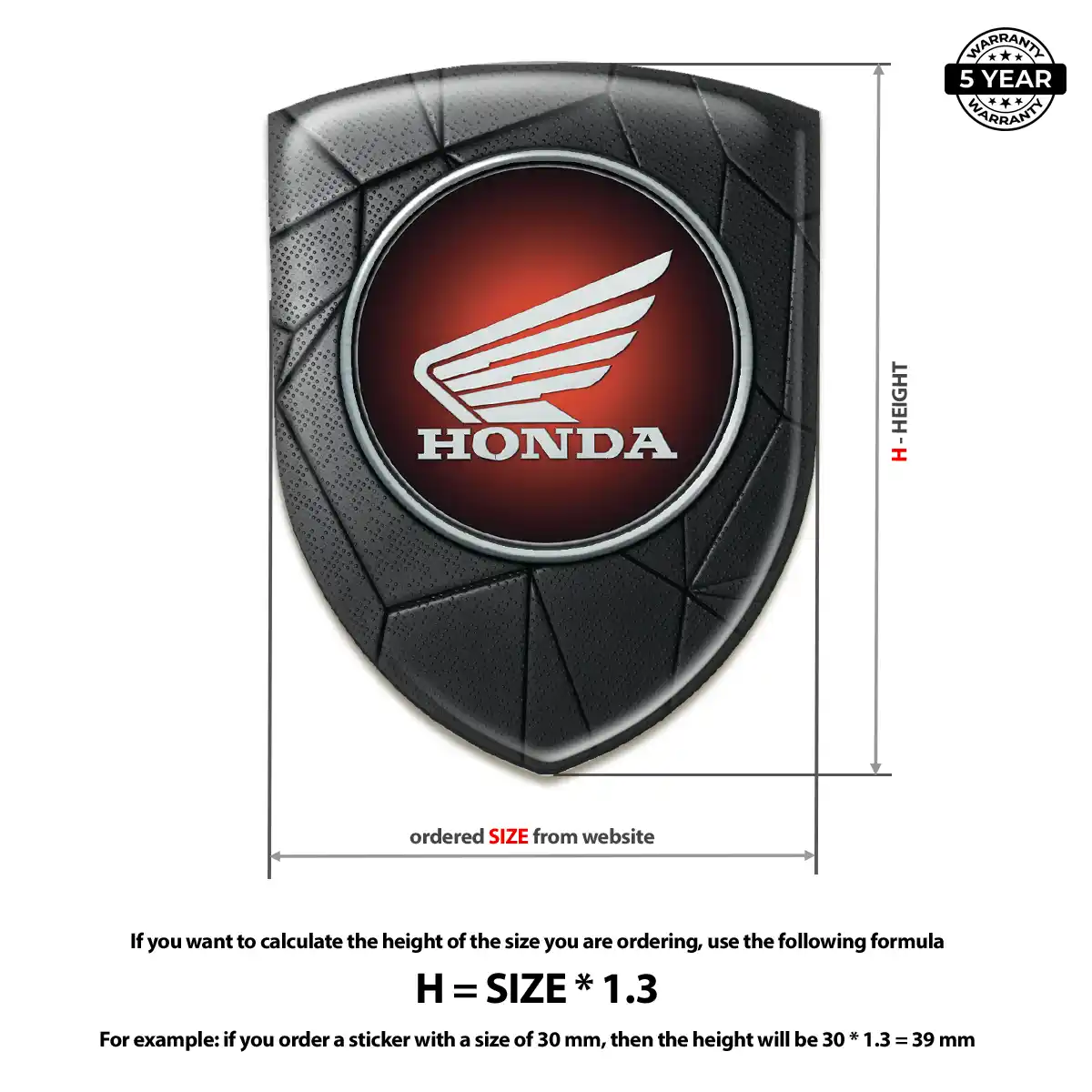 Honda Logo Sticker Noble Edition