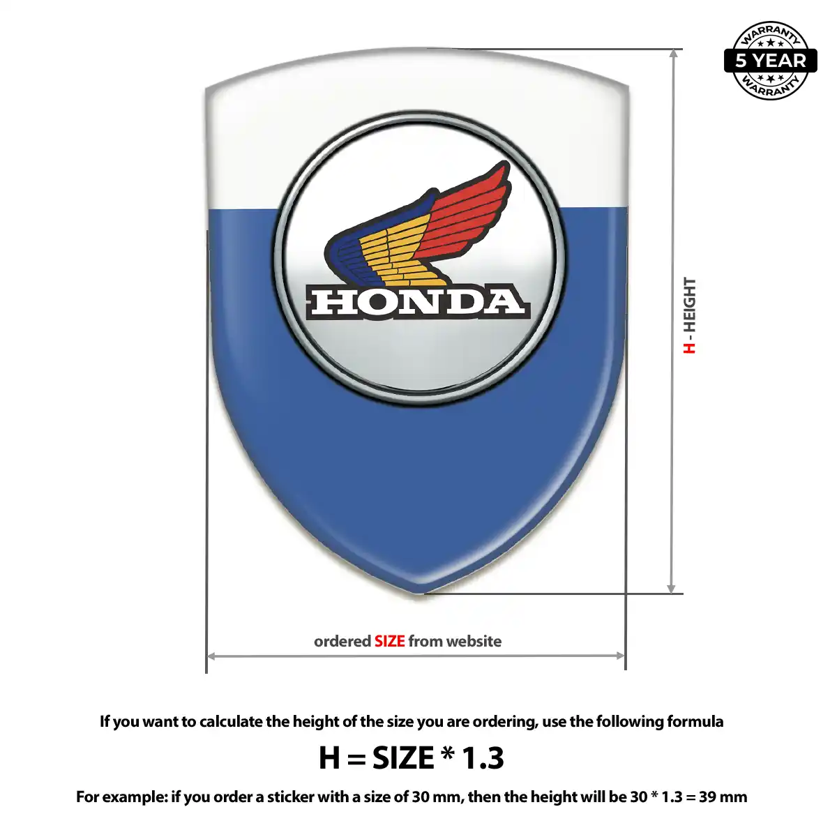 Honda Logo Sticker Opulent Line