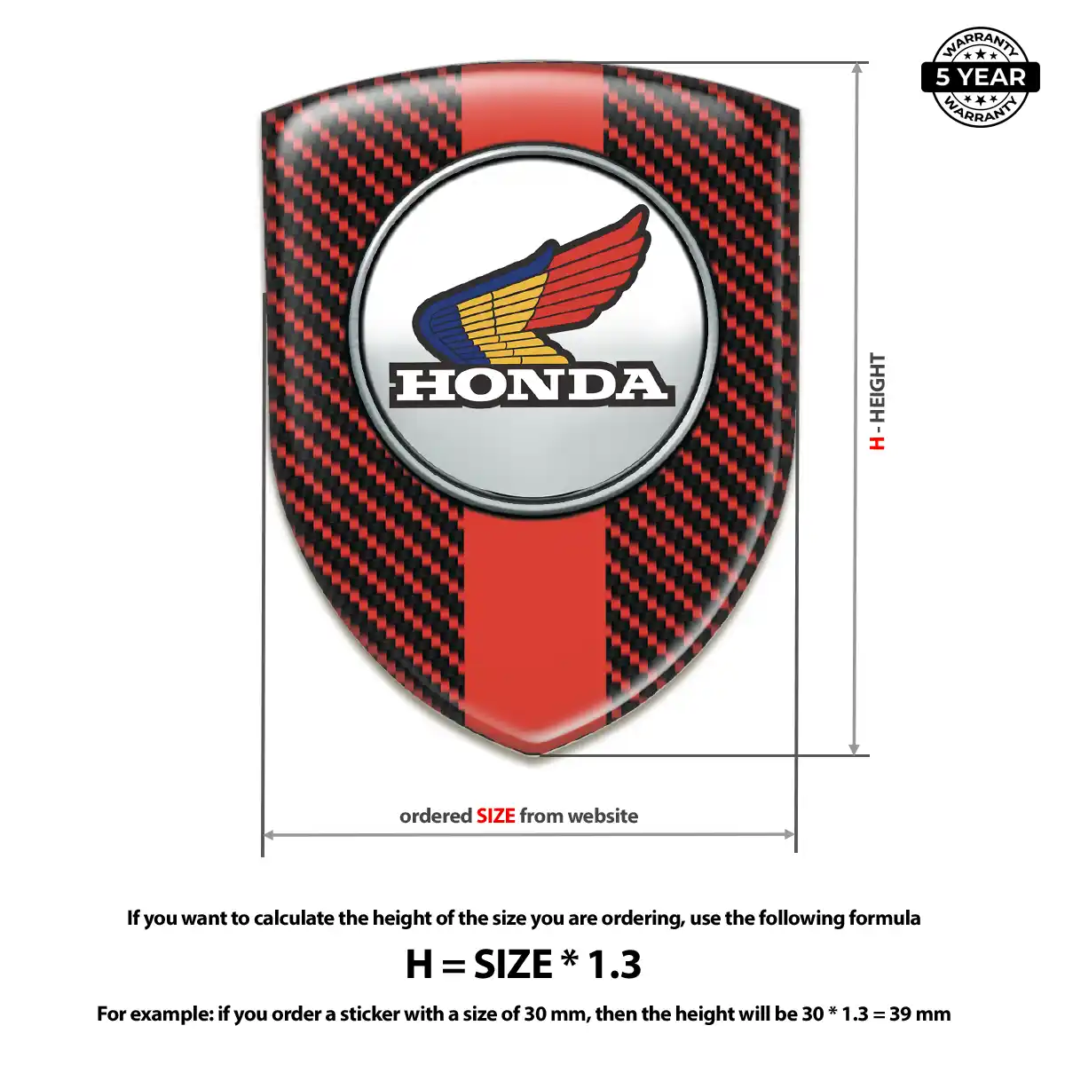 Honda Logo Sticker Outer Style