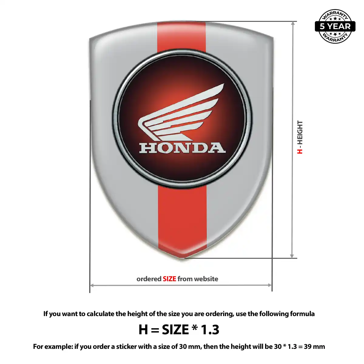 Honda Logo Sticker Prime Quality