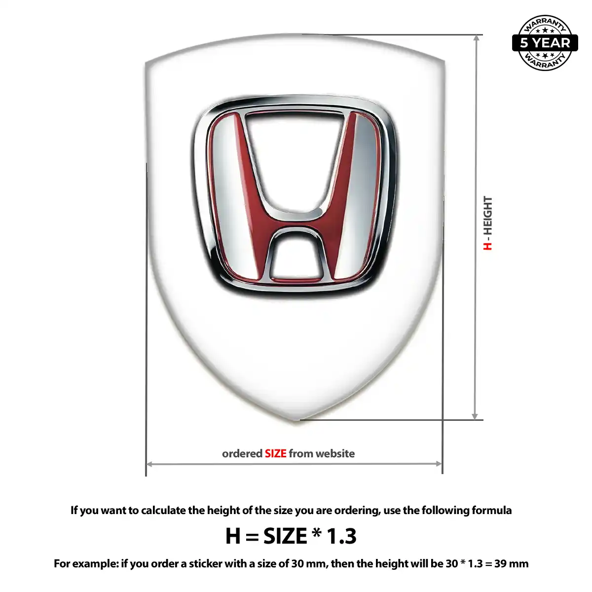 Honda Logo Sticker Refined Design