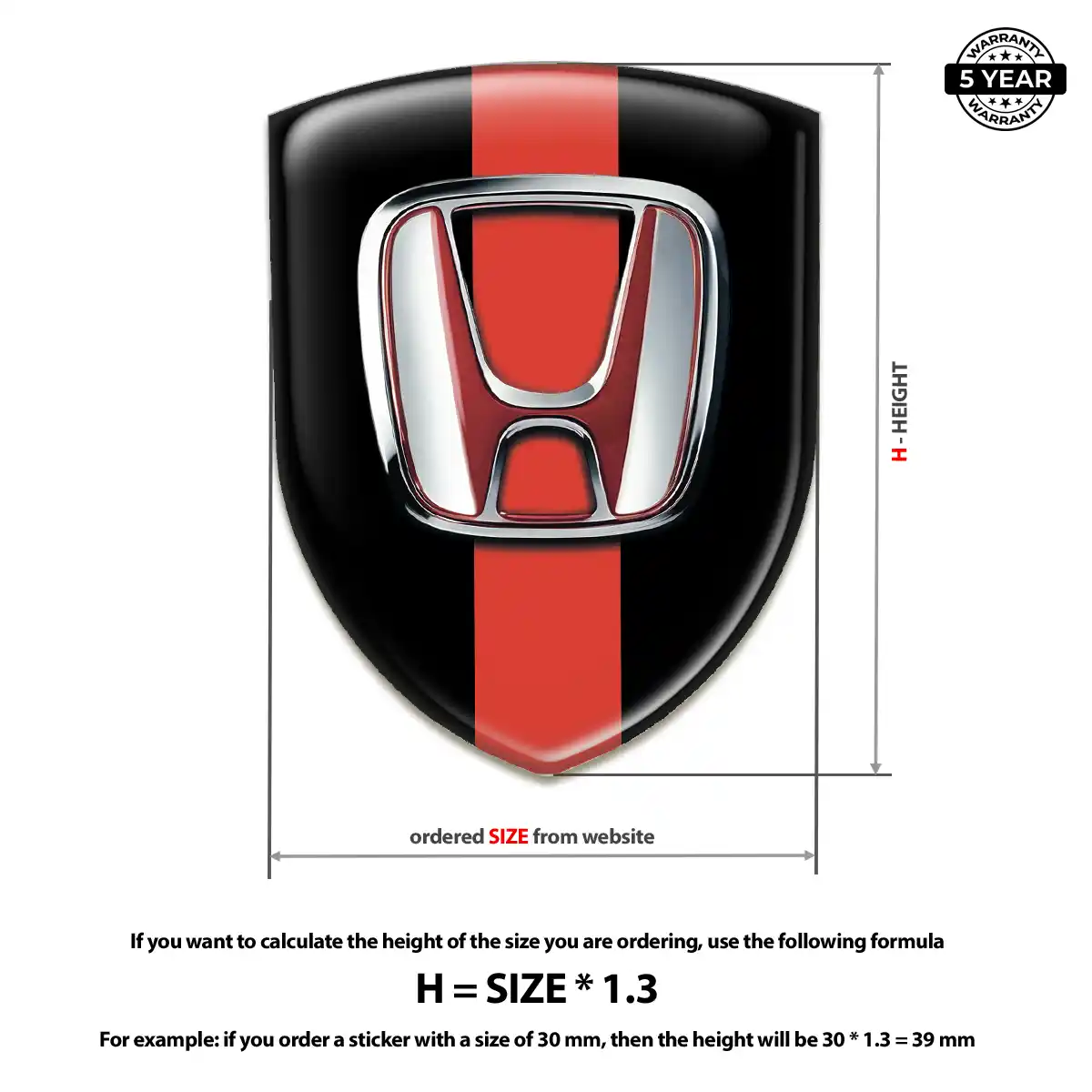 Honda Logo Sticker Signature Grade