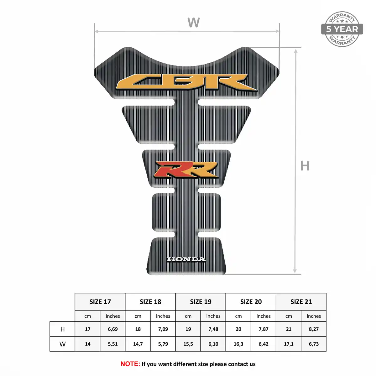 Honda Motorbike Tank Pad Elite Edition