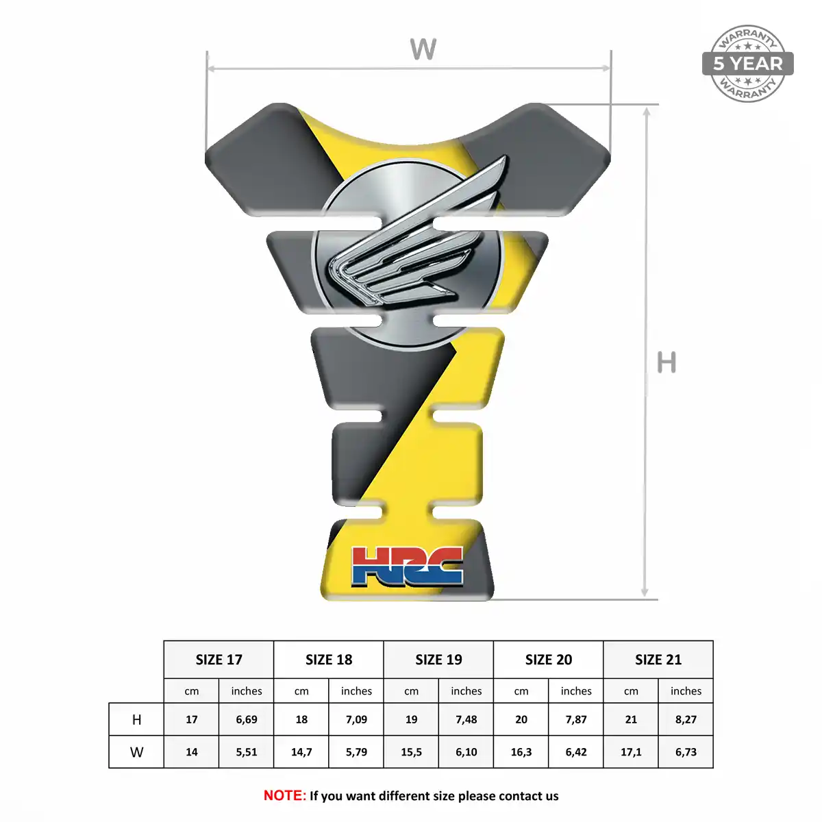 Honda Motorbike Tank Pad Opulent Line