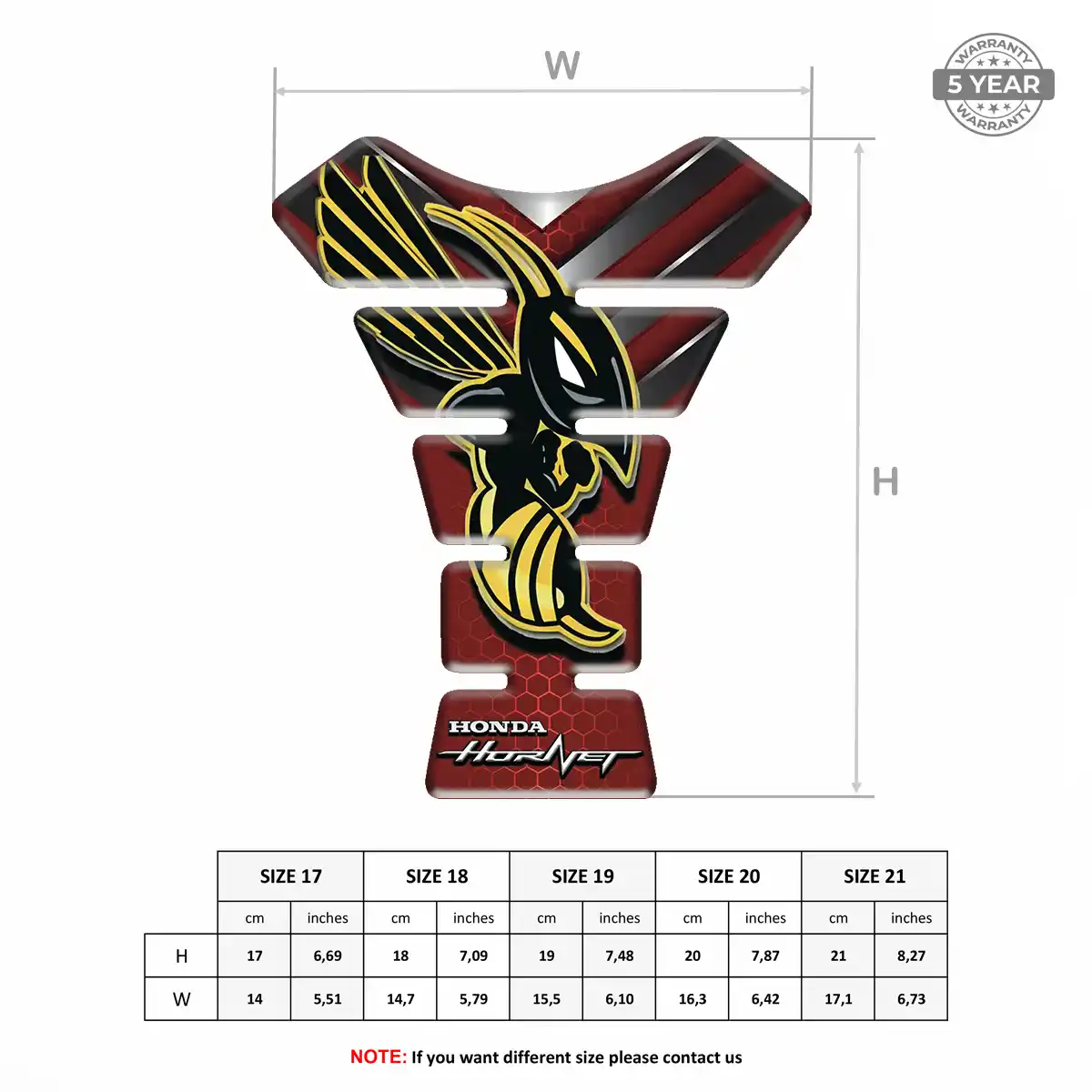Honda Motorbike Tank Pad Resin Elite