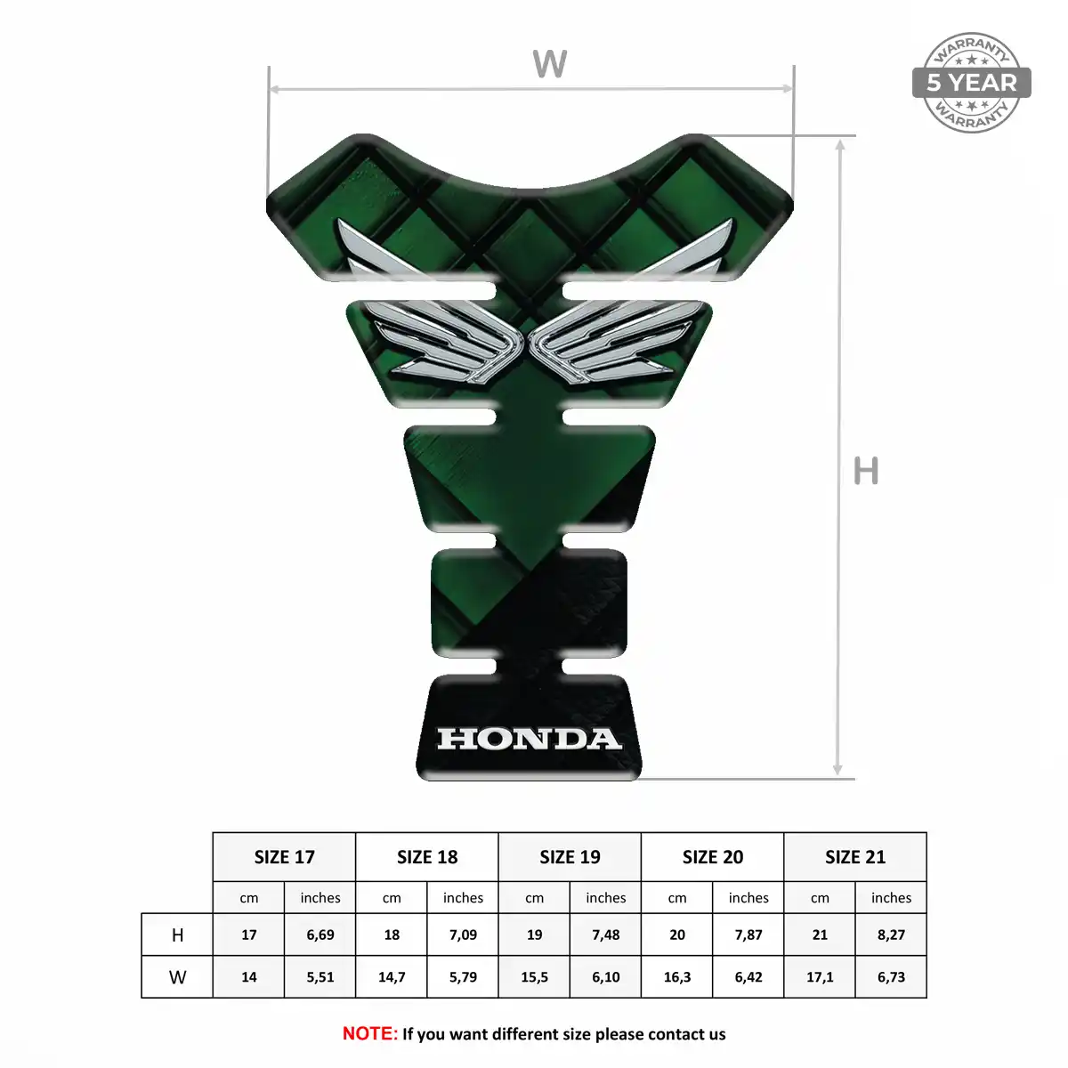 Honda Motorbike Tank Pad Sleek Style