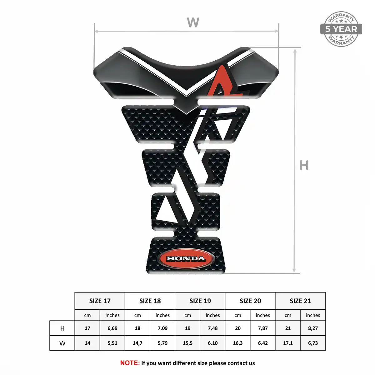 Honda Motorcycle Tank Decal Exclusive Series