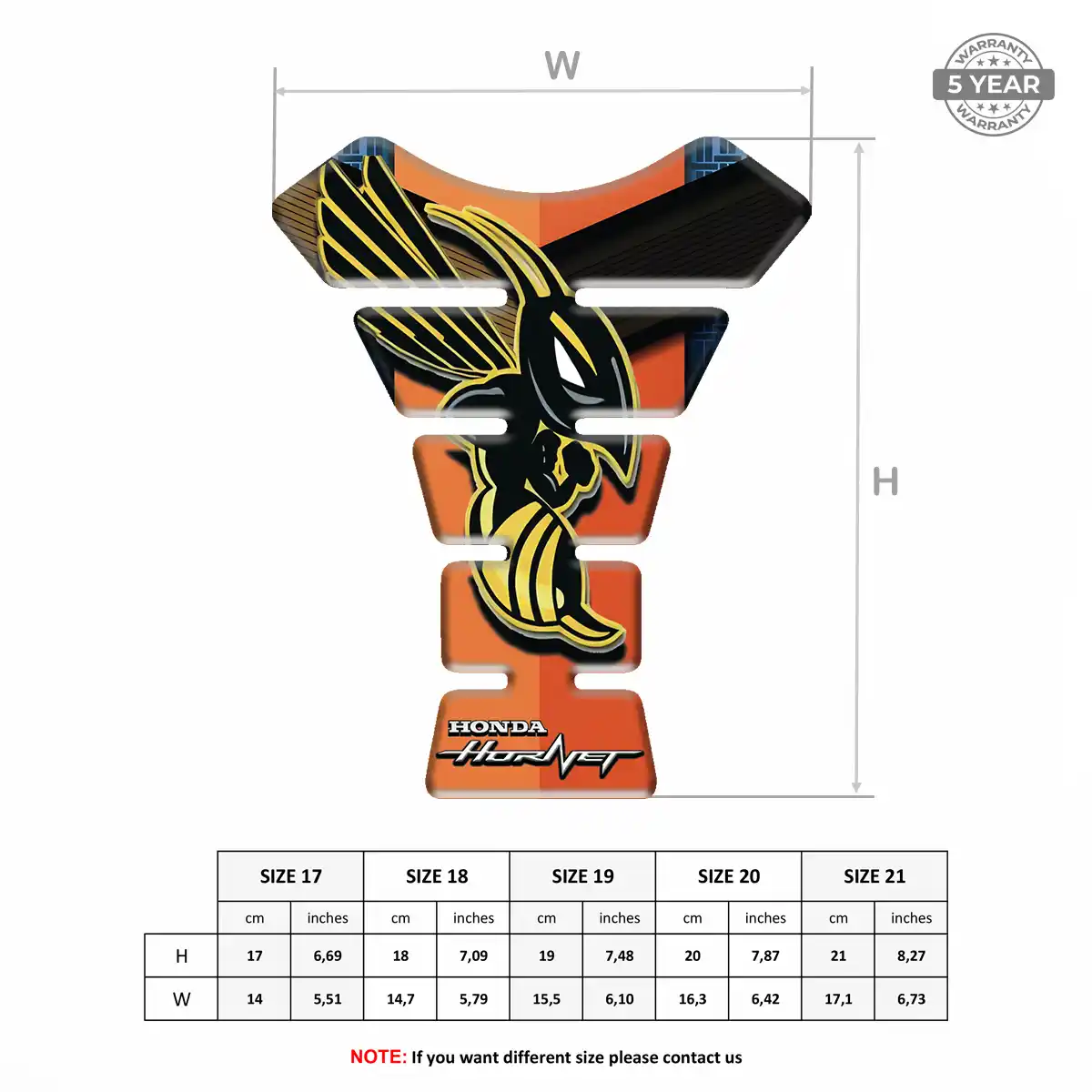 Honda Motorcycle Tank Decal Sleek Style
