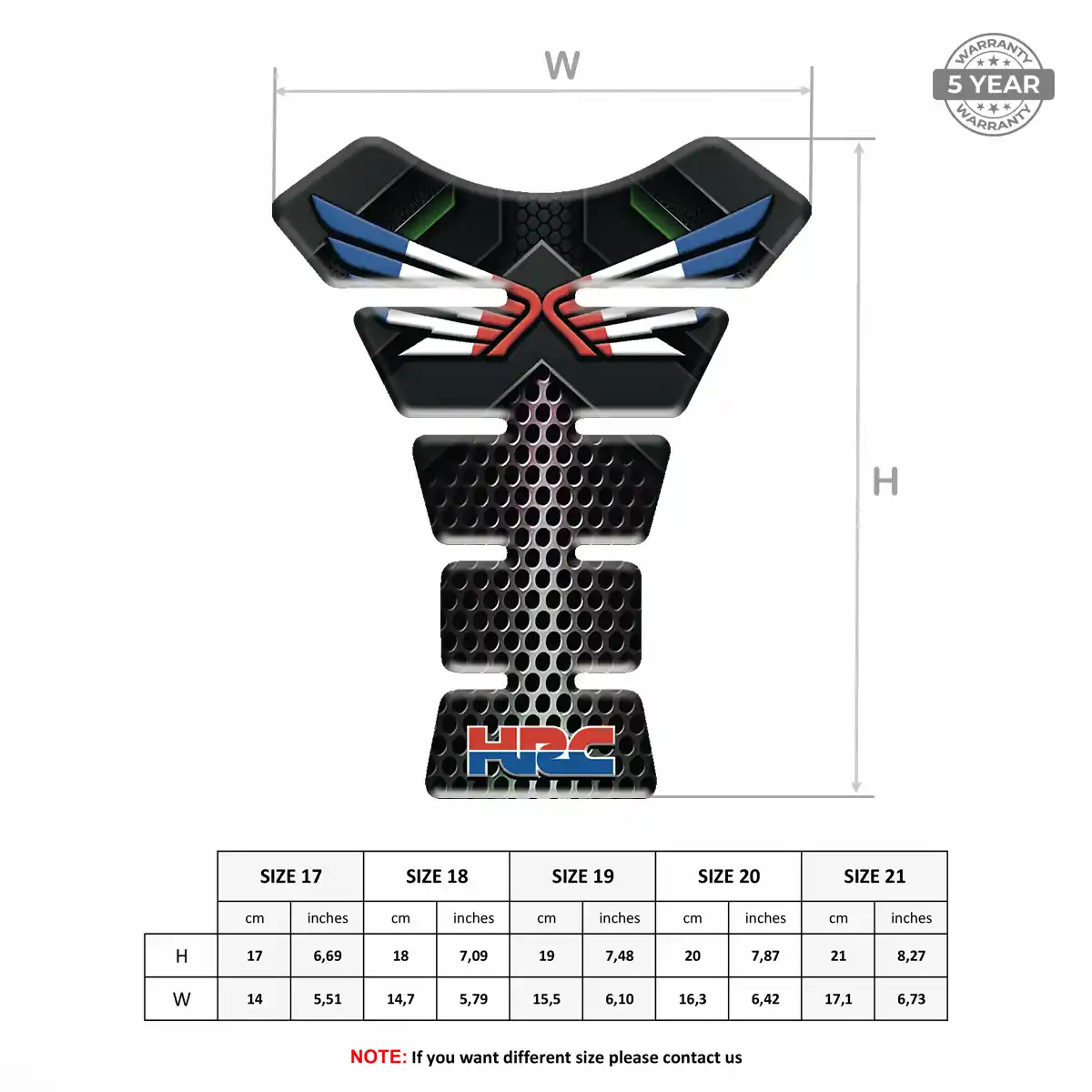 Honda Motorcycle Tank Decal Superior Craft