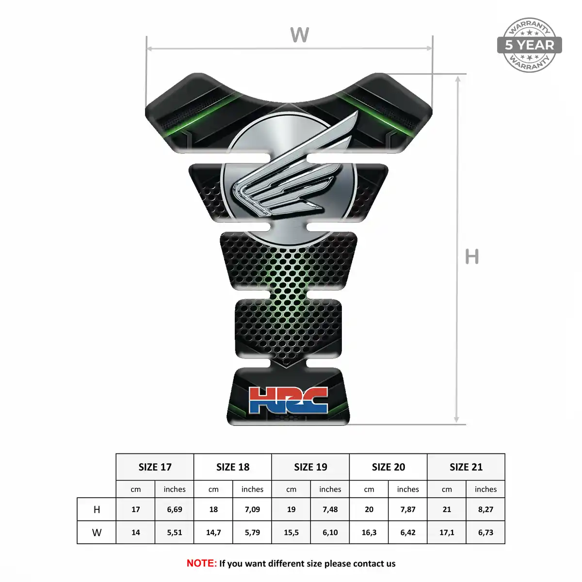 Honda Motorcycle Tank Pad Deluxe Edition