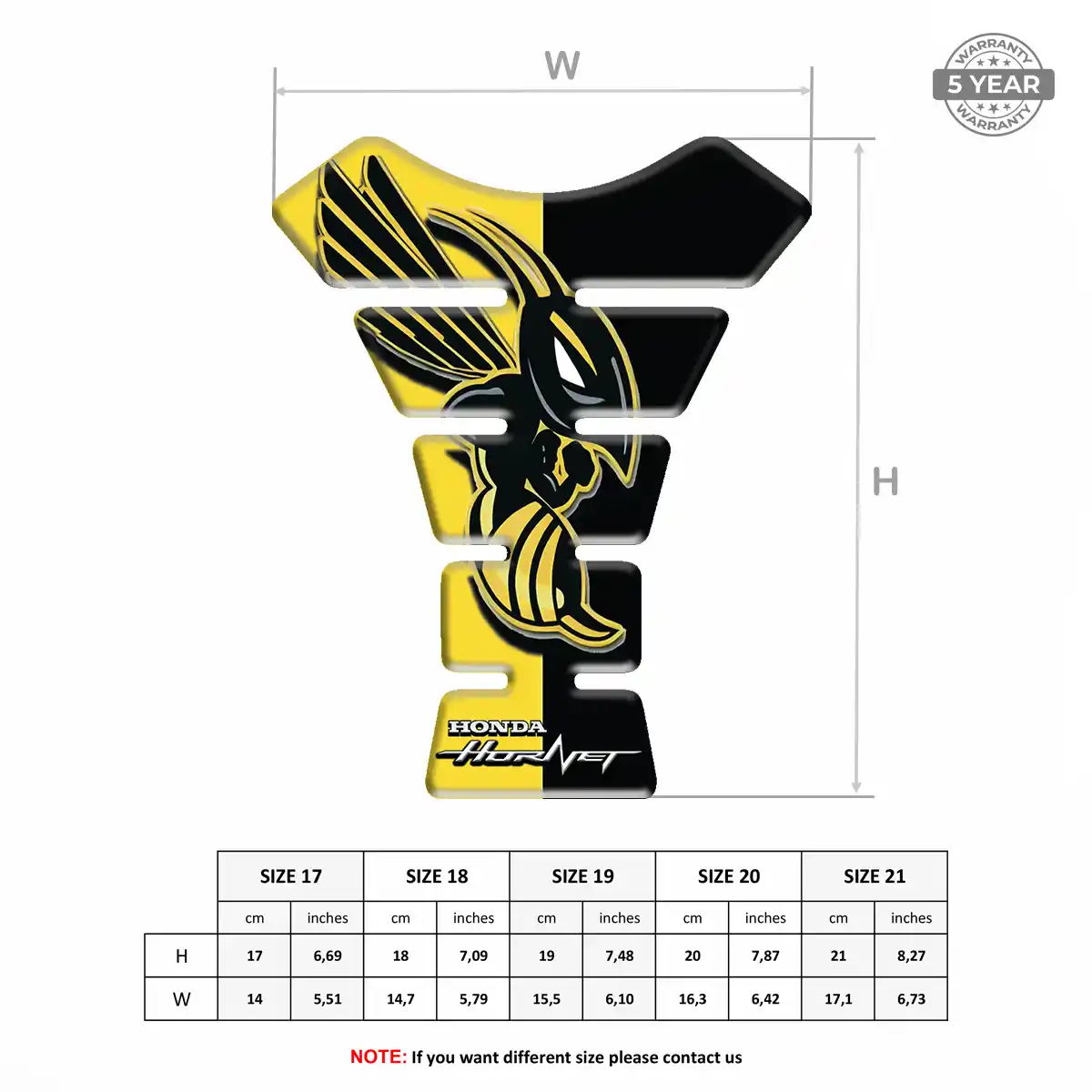 Honda Motorcycle Tank Pad Resin Luxe