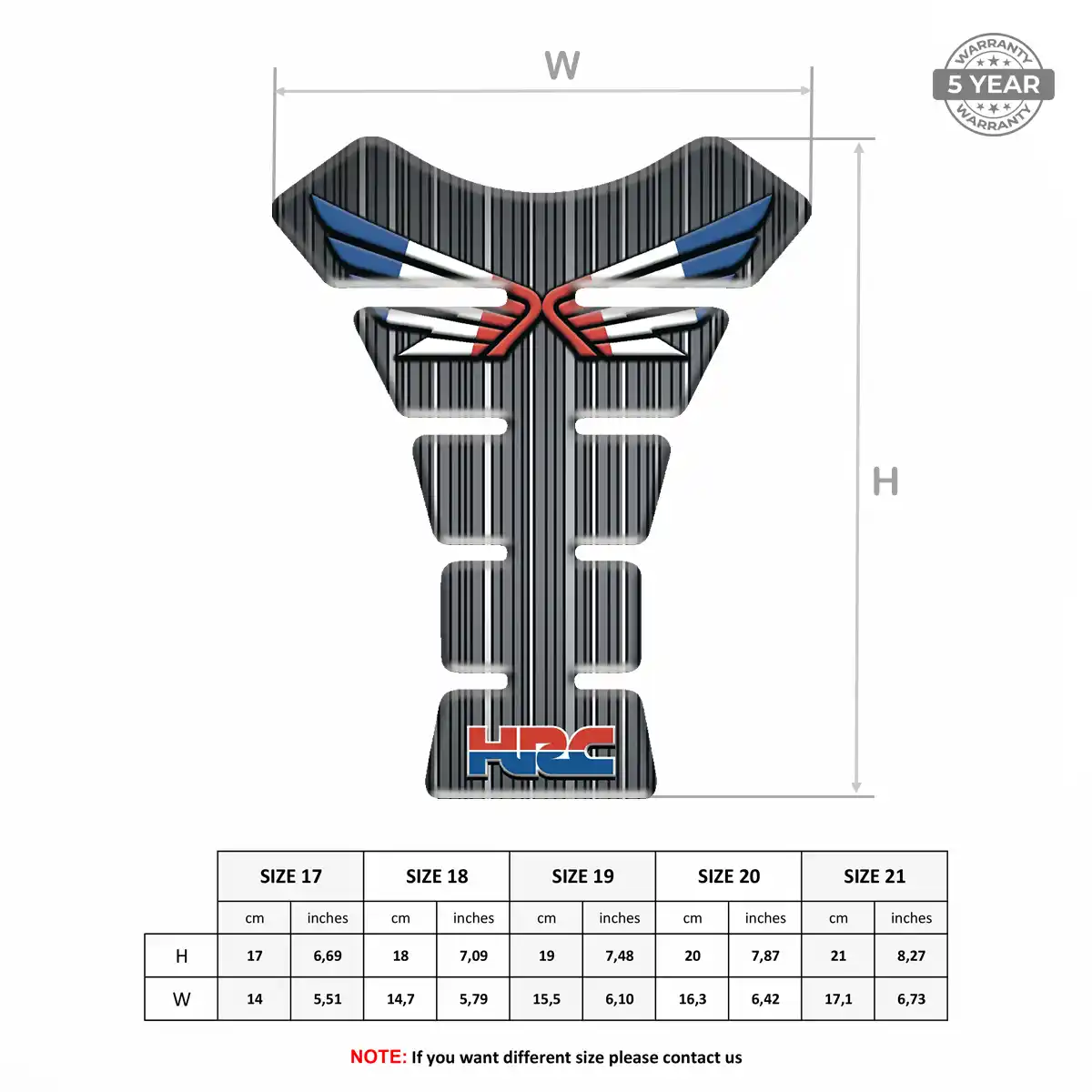 Honda Motorcycle Tank Protector Deluxe Edition