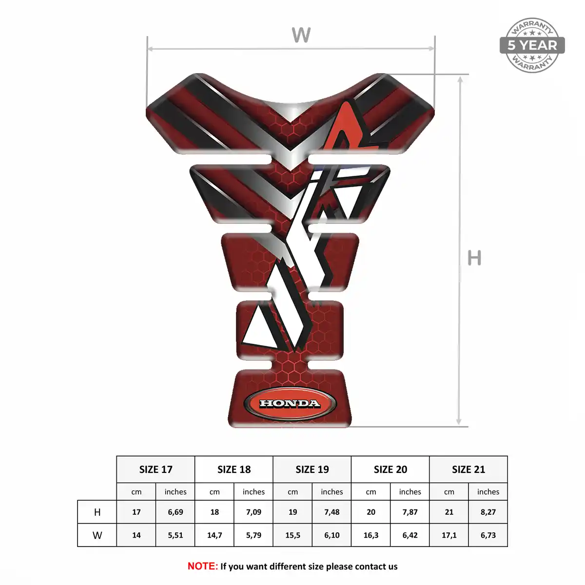 Honda Motorcycle Tank Protector Noble Edition
