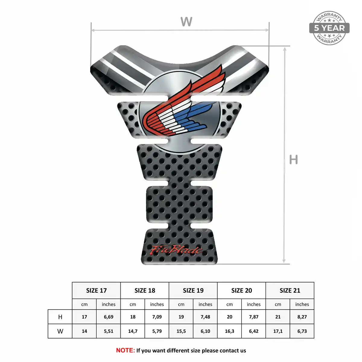 Honda Motorcycle Tank Protector Refined Design
