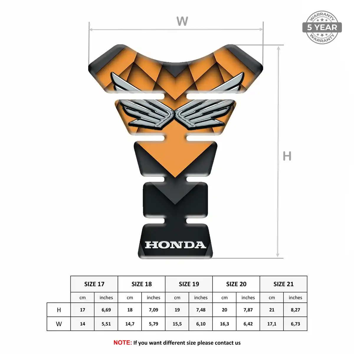 Honda Motorcycle Tank Protector Signature Grade