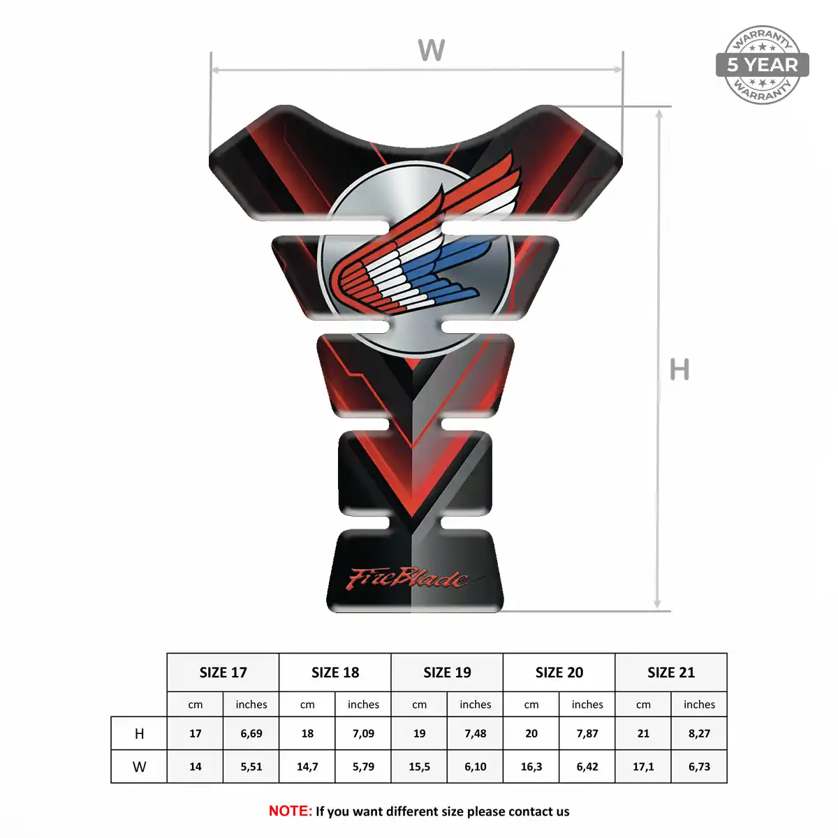 Honda Motorcycle Tank Protector Superior Craft