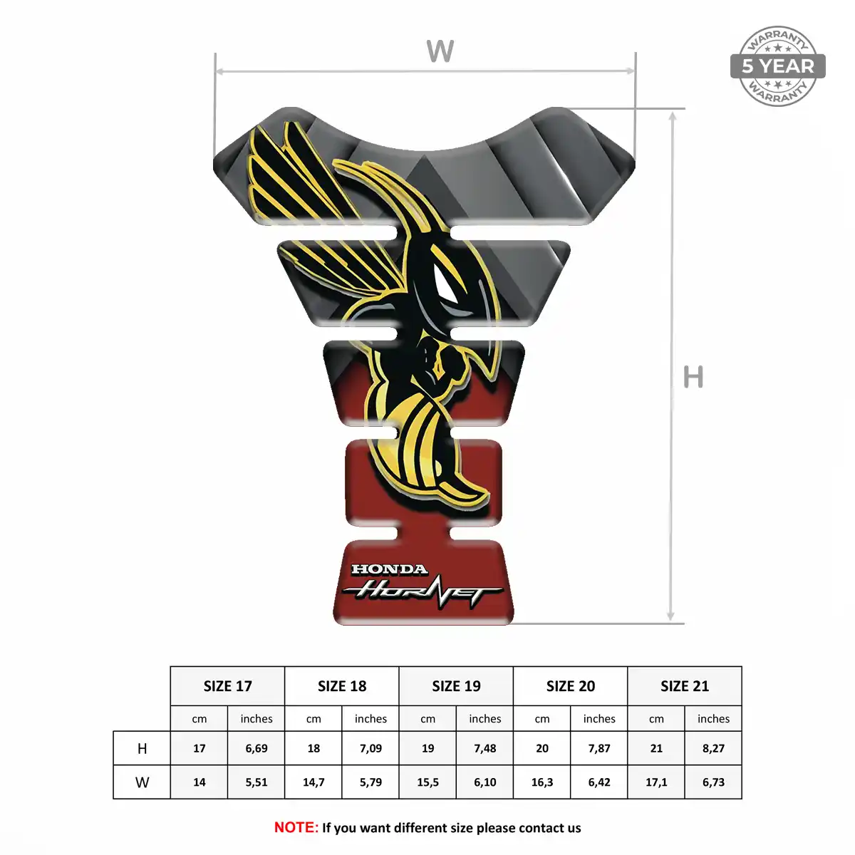 Honda Motorcycle Tank Sticker Prestige Line
