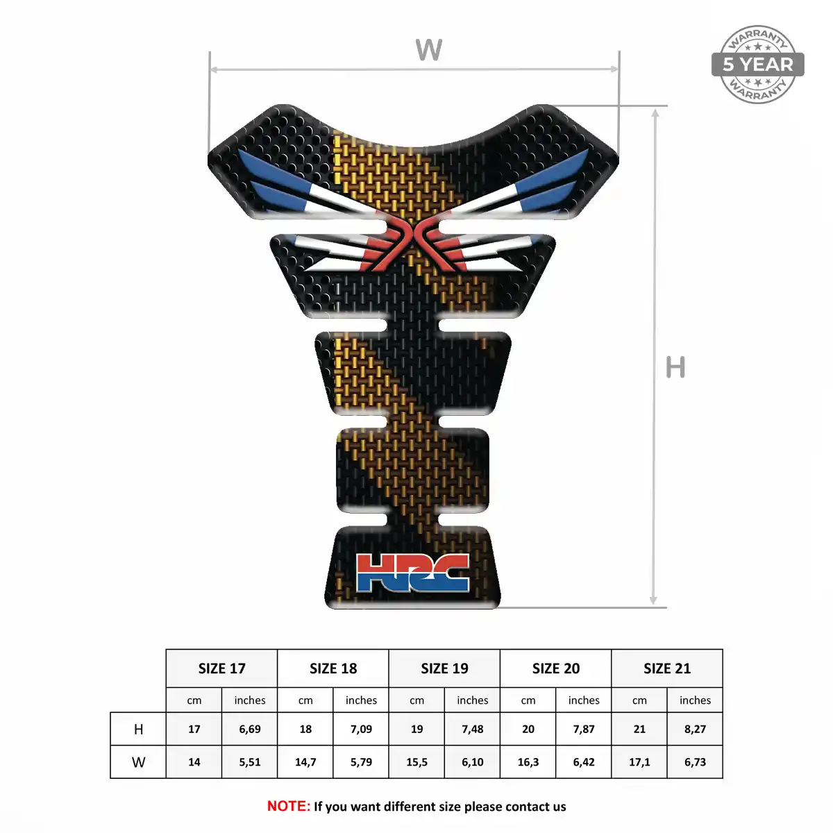 Honda Motorcycle Tank Sticker Sleek Style