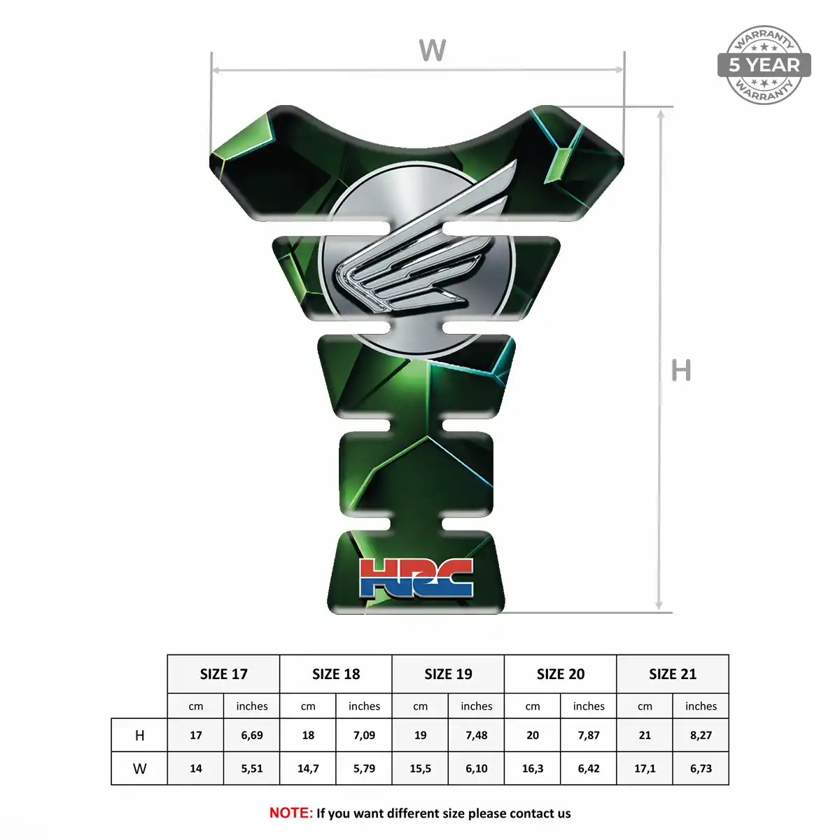 Honda Motorcycle Tank Sticker Superior Craft