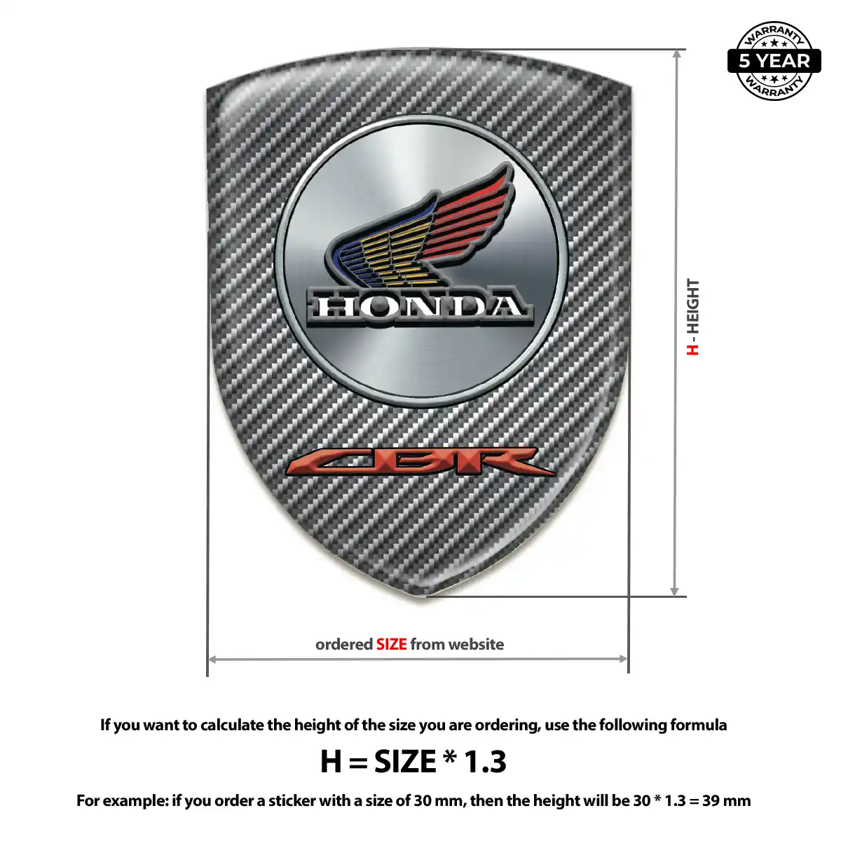 Honda Resin Badge Sticker Exclusive Series