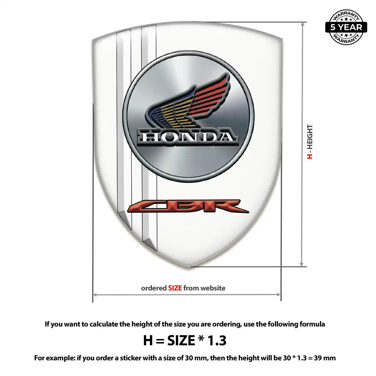 Honda Resin Badge Sticker Noble Edition