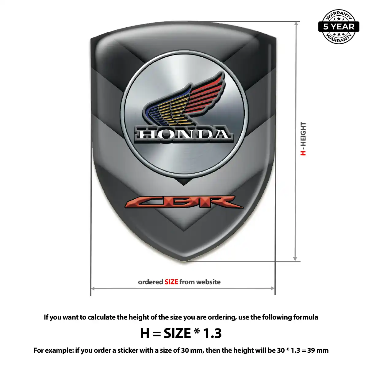 Honda Resin Badge Sticker Prestige Line