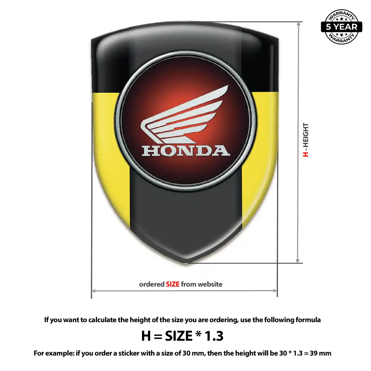 Honda Resin Emblem Sticker Noble Edition
