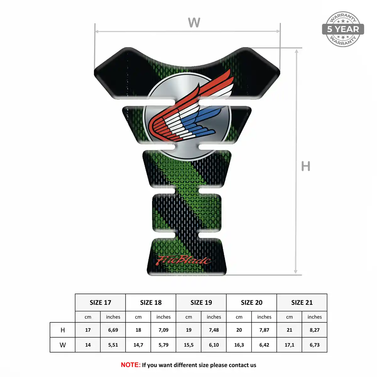 Honda Resin Tank Pad Elite Edition