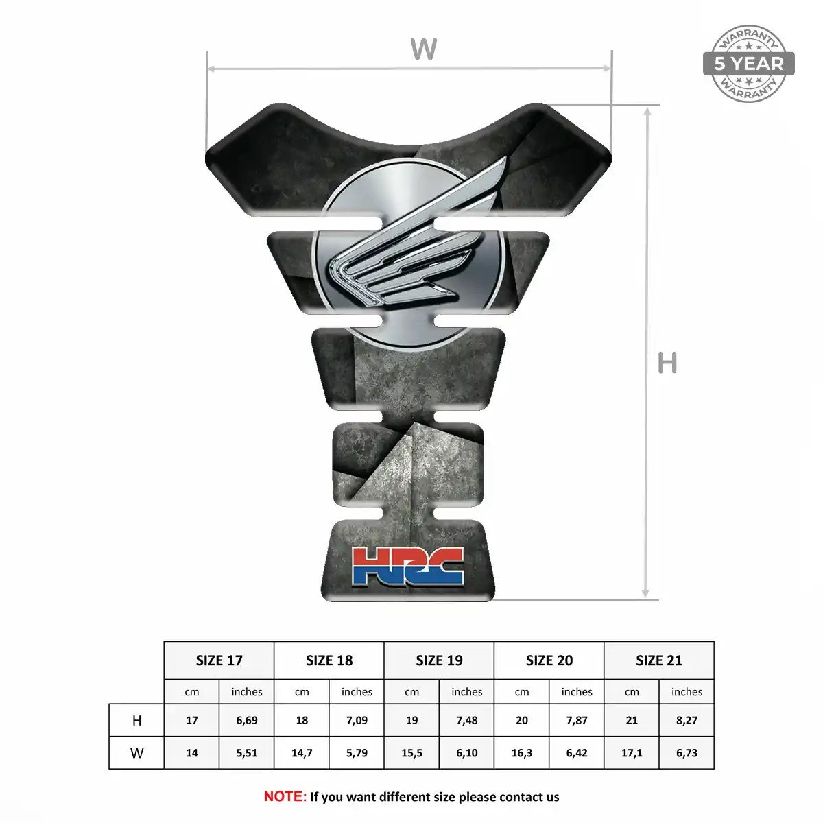Honda Resin Tank Pad Exclusive Series