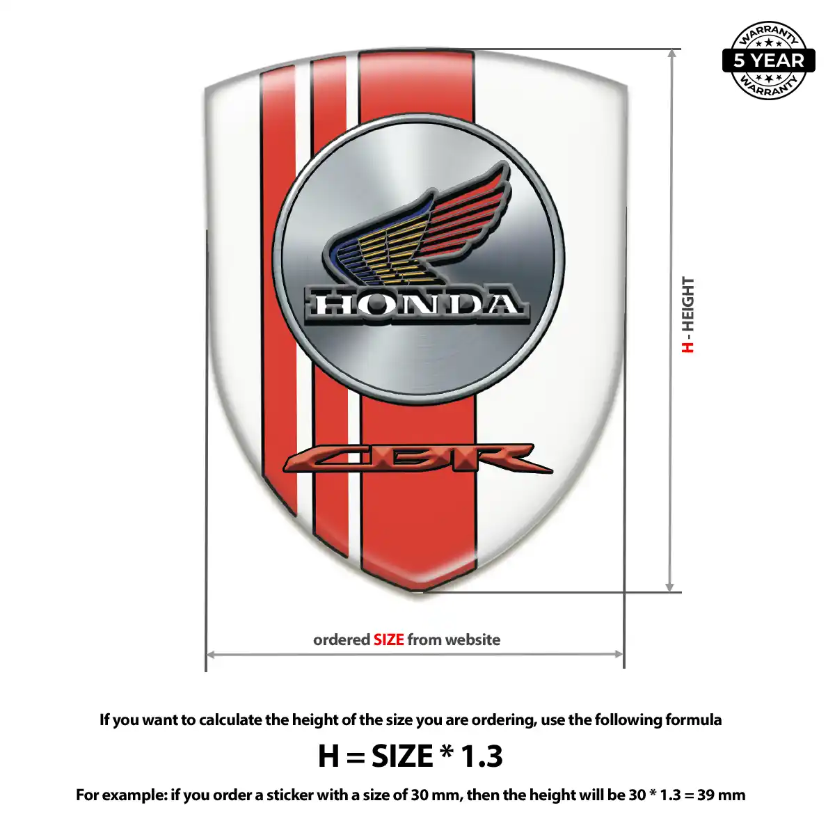 Honda Self Adhesive Emblem Sticker Interior Elegance